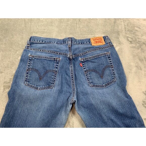 Levis Womens 505 NOUVEAU LOW Straight Blue Jeans Size 14 M  W33/L30 - Picture 11 of 14
